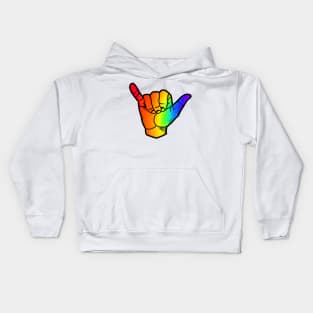 Rainbow hand gesture Kids Hoodie